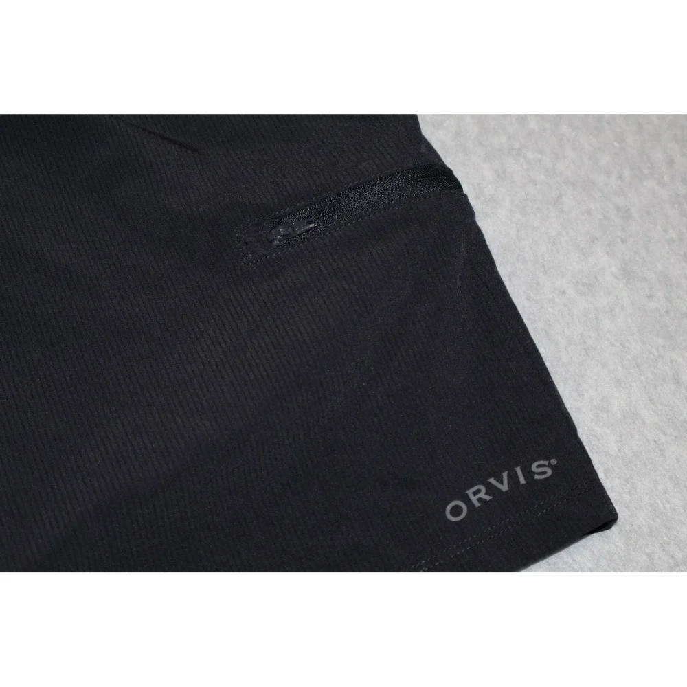 Orvis Lined Skort Skorts Shorts Women Large Black Athletic Outdoor Zipper Pocket
